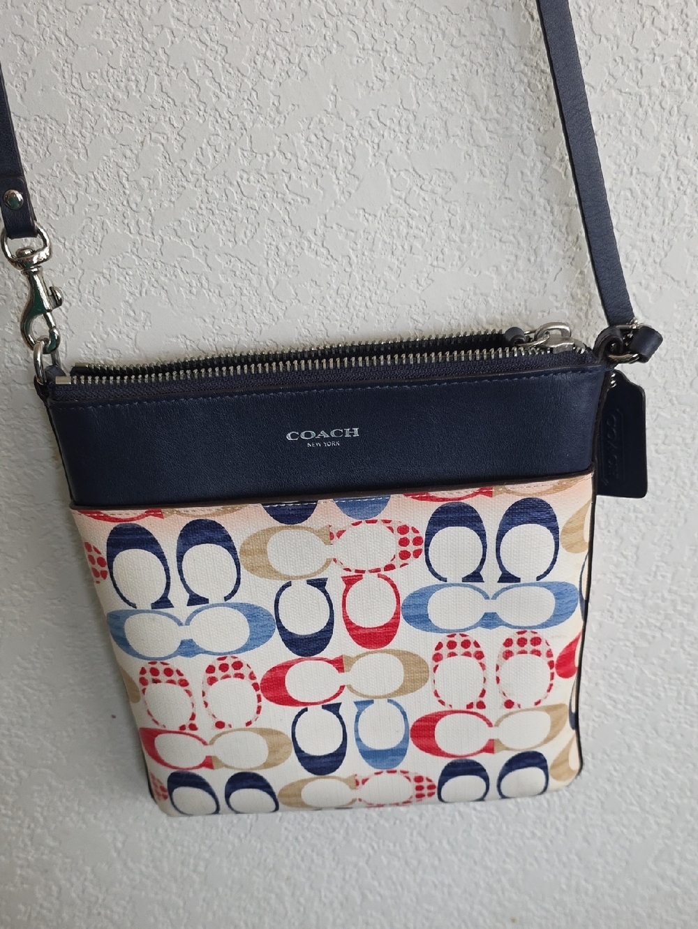 Coach Crossbody Bag Navy, Red, White
